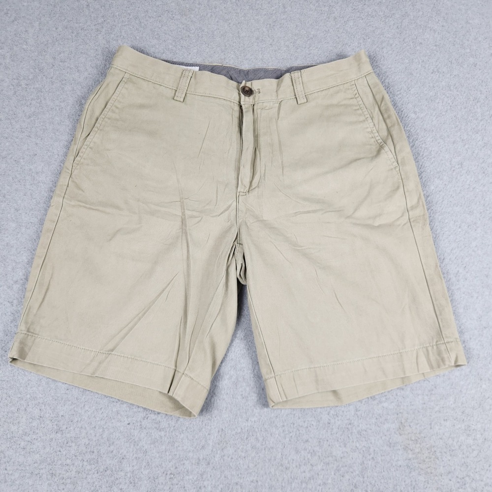 Amazon Essentials Chino Shorts Mens 31 Tan Flat Front Classic Twill 8.5" Inseam